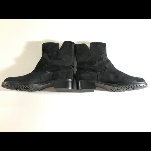 Donald J Pliner Black Distress Bruncie Suede Boots - Picture 2 of 8